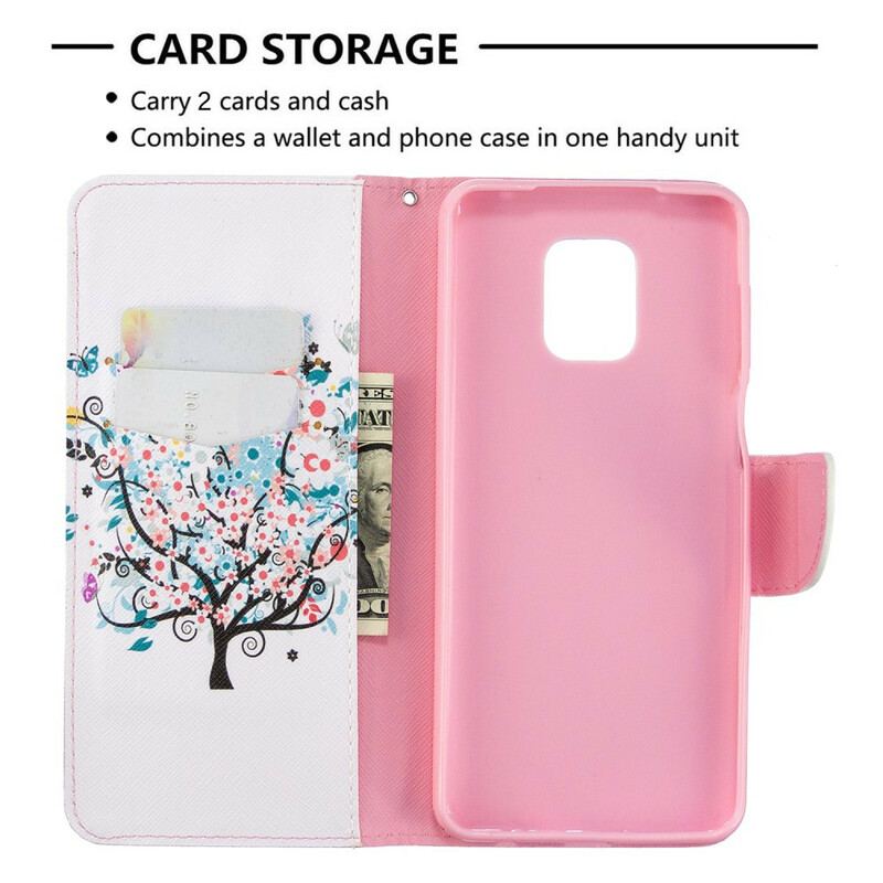 Flip Cover Xiaomi Redmi Note 9S / 9 Pro Blomstret Træ