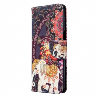 Flip Cover Xiaomi Redmi Note 9S / 9 Pro Indiske Elefanter