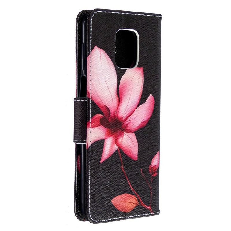 Flip Cover Xiaomi Redmi Note 9S / 9 Pro Lyserød Blomst