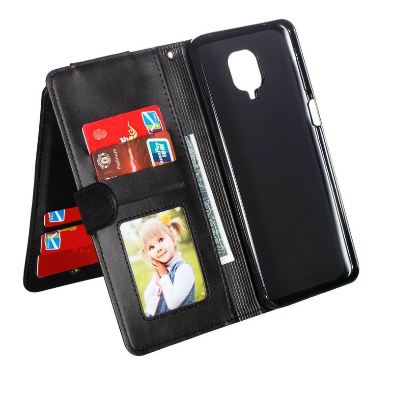 Flip Cover Xiaomi Redmi Note 9S / 9 Pro Med Snor Lanyard-forestillinger