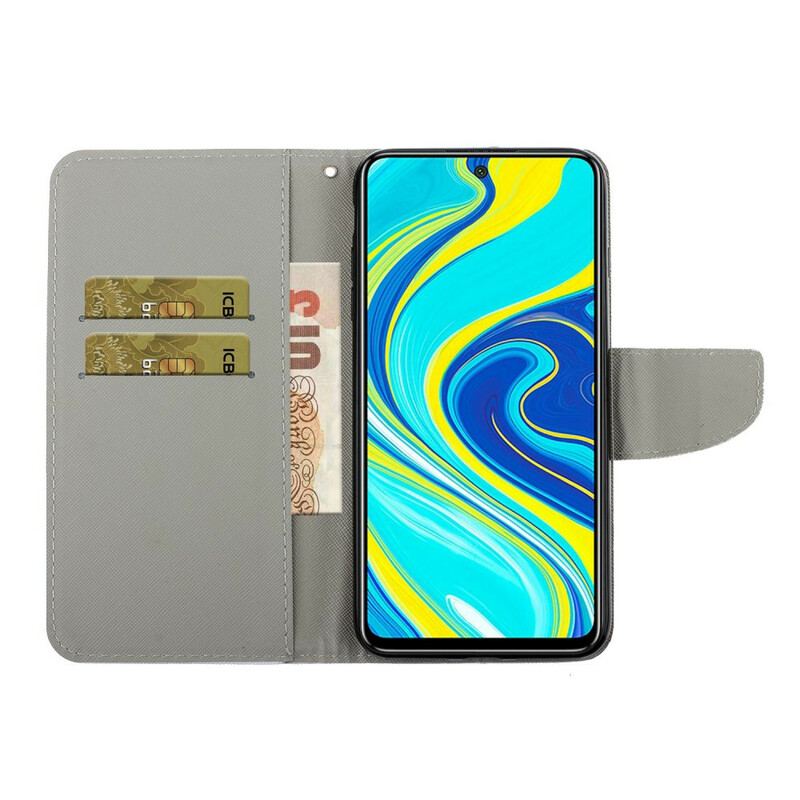Flip Cover Xiaomi Redmi Note 9S / 9 Pro Med Snor Thong Tusindfryd