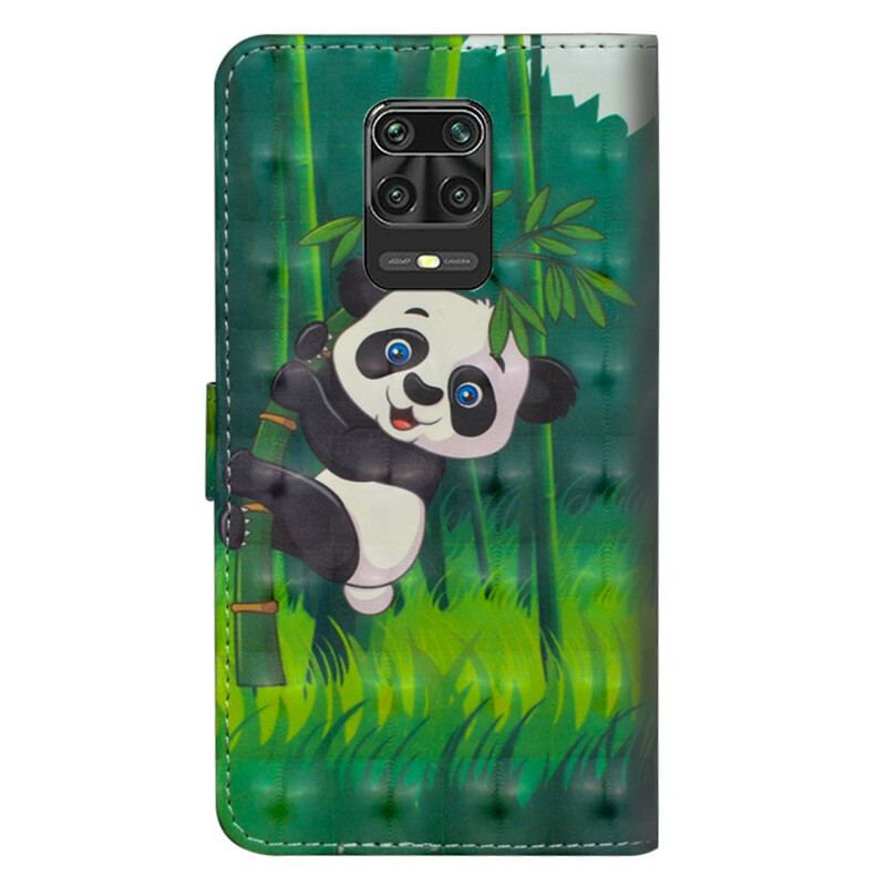 Flip Cover Xiaomi Redmi Note 9S / 9 Pro Panda Og Bambus