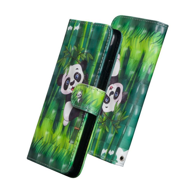 Flip Cover Xiaomi Redmi Note 9S / 9 Pro Panda Og Bambus