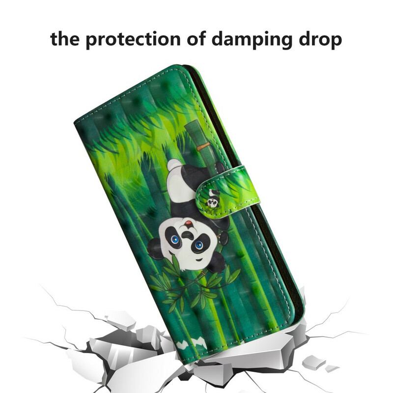 Flip Cover Xiaomi Redmi Note 9S / 9 Pro Panda Og Bambus