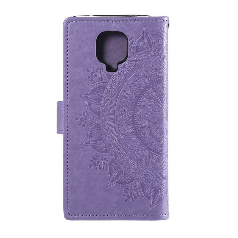 Læder Cover Xiaomi Redmi Note 9S / 9 Pro Sol Mandala