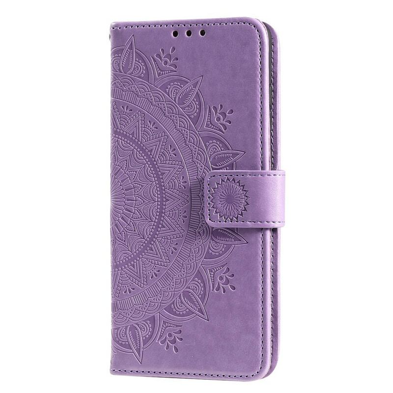 Læder Cover Xiaomi Redmi Note 9S / 9 Pro Sol Mandala