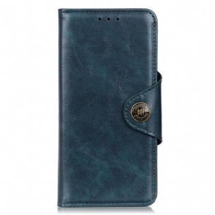 Flip Cover Samsung Galaxy A14 / A14 5G Imiteret Patentlæder Med Knap