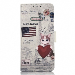 Flip Cover Samsung Galaxy A14 / A14 5G Rejsende Kat