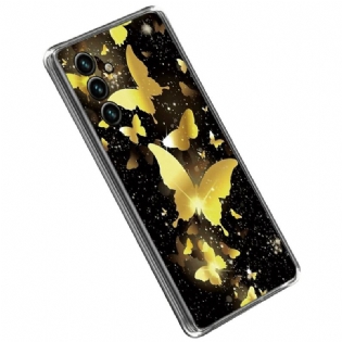 Mobilcover Samsung Galaxy A14 / A14 5G Flugt Af Sommerfugle