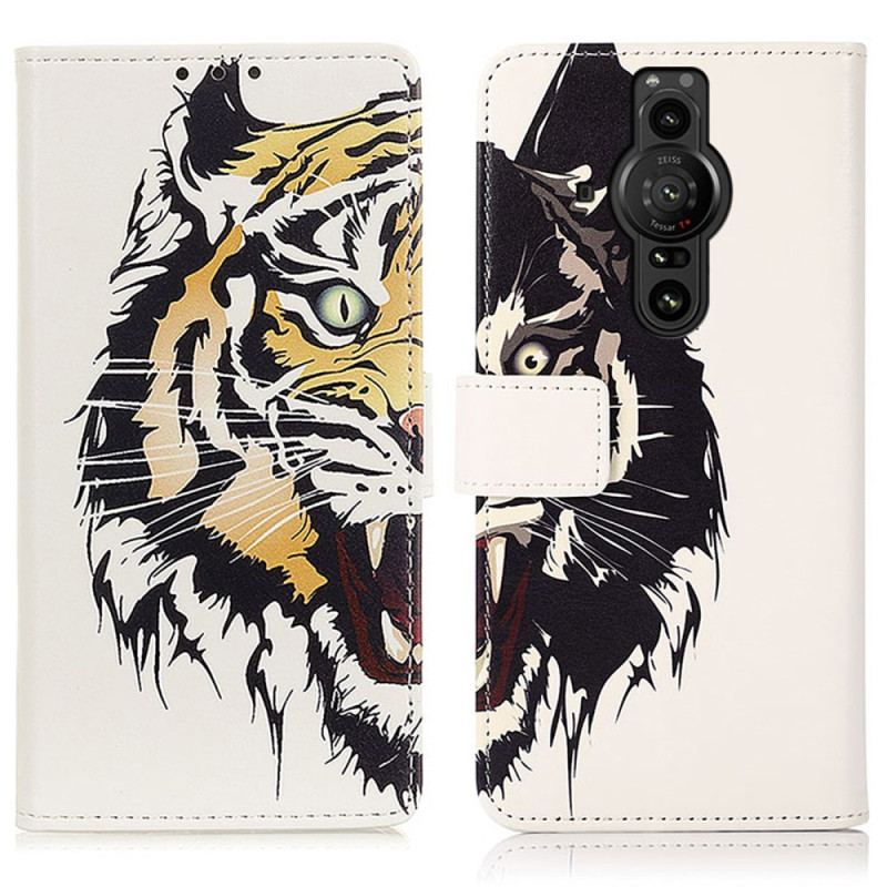 Flip Cover Sony Xperia Pro-I Hård Tiger