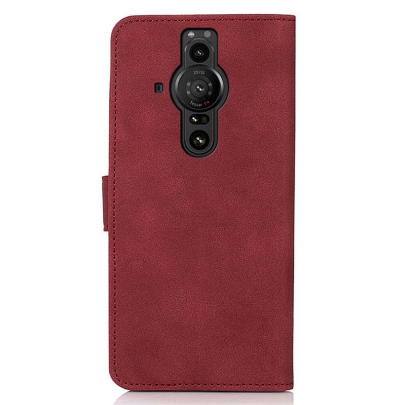 Flip Cover Sony Xperia Pro-I Khazneh Tekstureret Lædereffekt