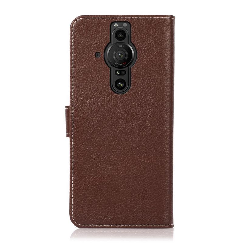 Flip Cover Sony Xperia Pro-I Litchi-eksponerede Sømme