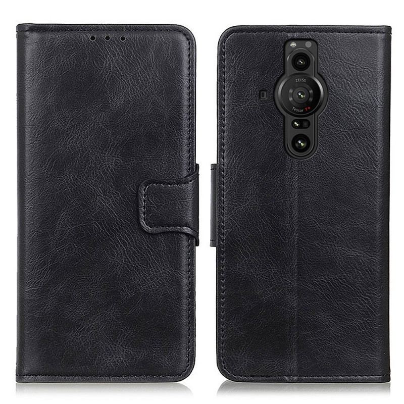 Flip Cover Sony Xperia Pro-I Vendbar Lås I Lædereffekt