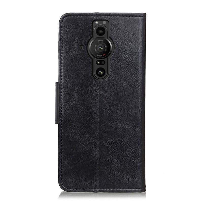 Flip Cover Sony Xperia Pro-I Vendbar Lås I Lædereffekt