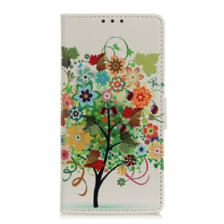 Flip Cover Xiaomi Redmi 9 Blomstrende Træ