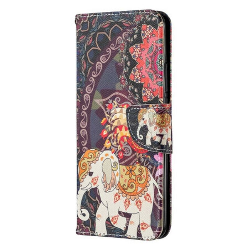 Flip Cover Xiaomi Redmi 9 Indiske Elefanter