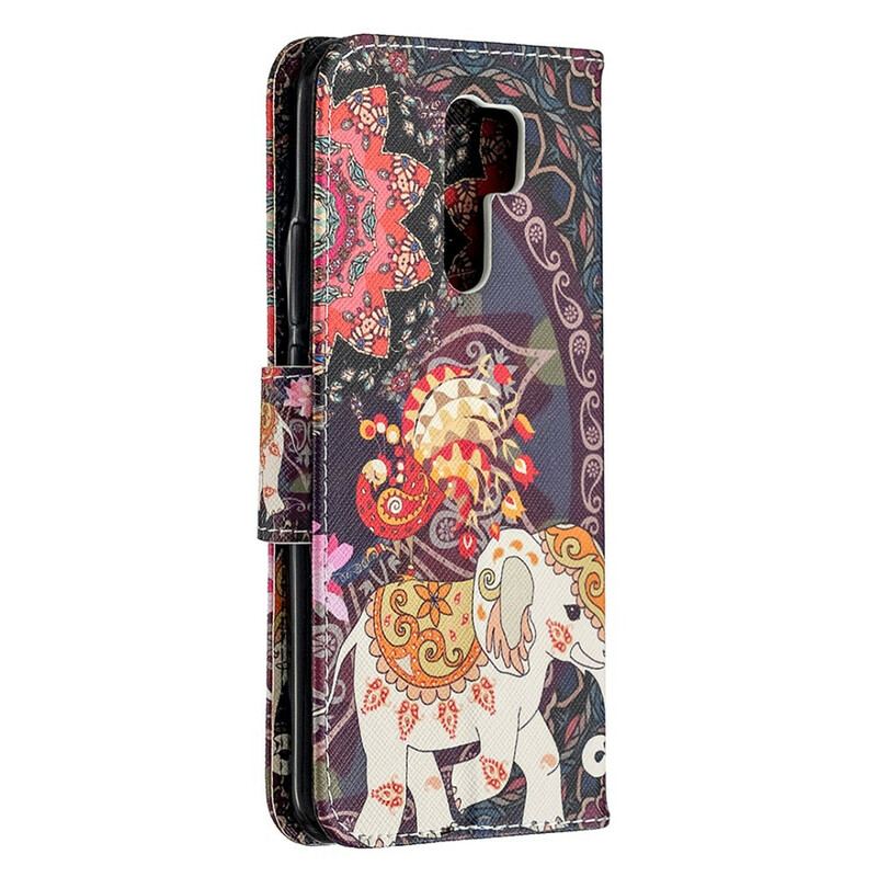 Flip Cover Xiaomi Redmi 9 Indiske Elefanter