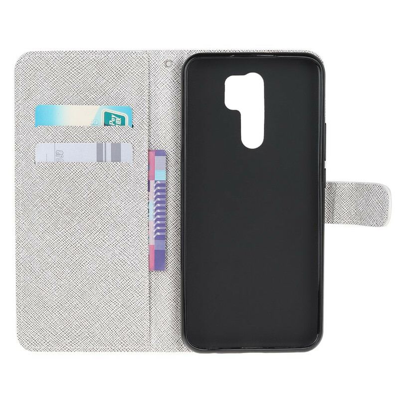 Flip Cover Xiaomi Redmi 9 Med Snor Funky Cats Med Rem