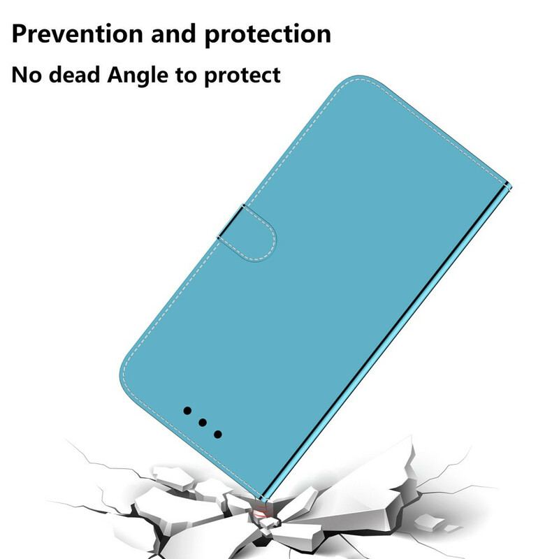 Flip Cover Xiaomi Redmi 9 Spejlcover I Imiteret Læder