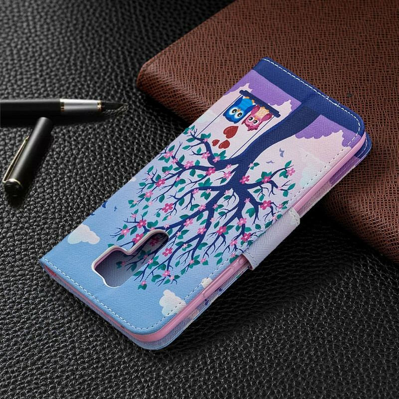 Flip Cover Xiaomi Redmi 9 Ugler På Gyngen