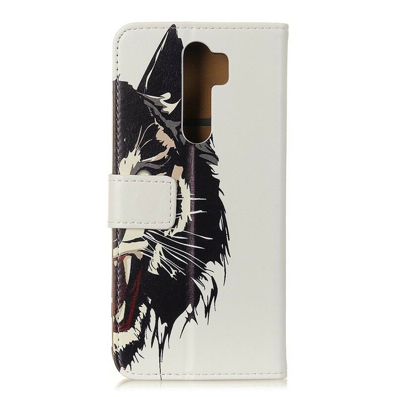 Læder Cover Xiaomi Redmi 9 Hård Tiger