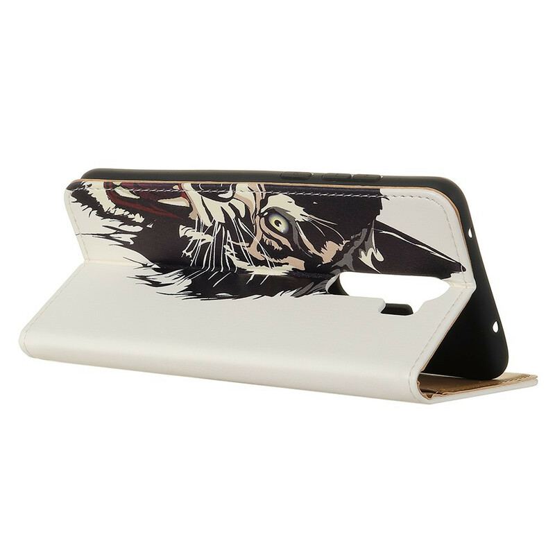 Læder Cover Xiaomi Redmi 9 Hård Tiger