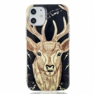 Cover iPhone 12 Mini Fluorescerende Majestic Deer