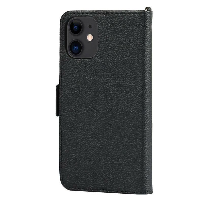 Flip Cover iPhone 12 Mini Med Snor Strappy Heart