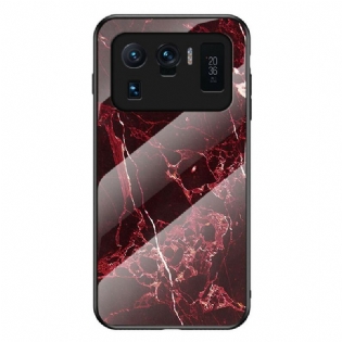 Cover Xiaomi Mi 11 Ultra Farvet Marmor Hærdet Glas