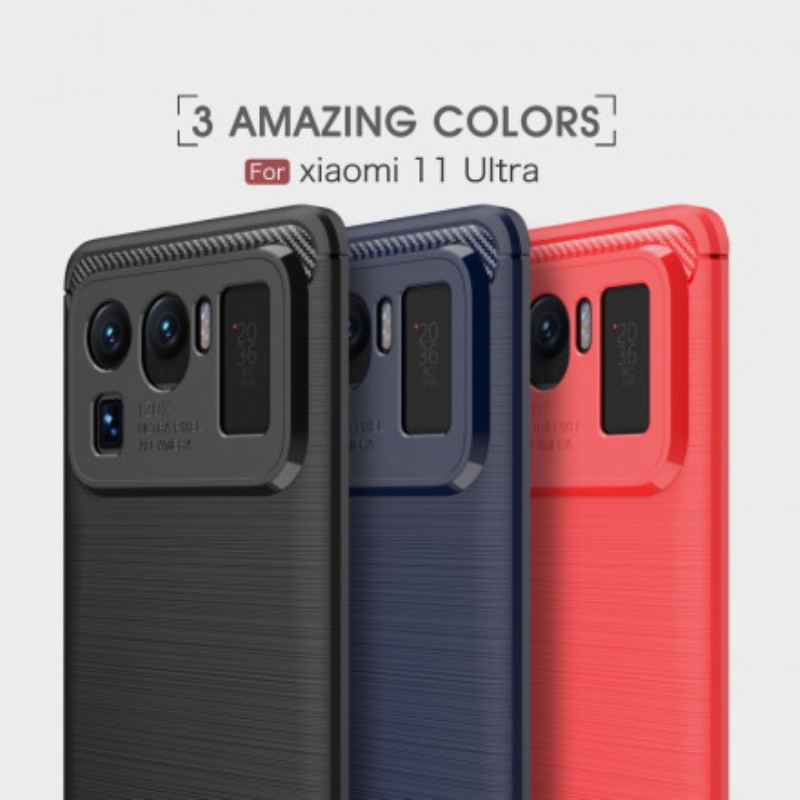Mobilcover Xiaomi Mi 11 Ultra Børstet Kulfiber