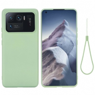 Mobilcover Xiaomi Mi 11 Ultra Flydende Silikone Med Snor