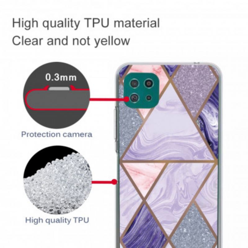 Cover Samsung Galaxy A22 5G Decline Geometrisk Marmor