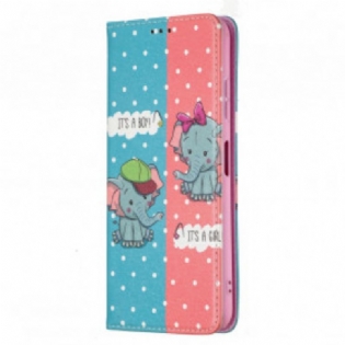 Cover Samsung Galaxy A22 5G Flip Cover Baby Elefanter