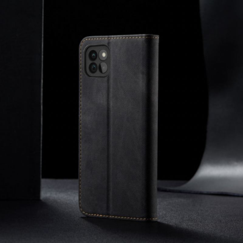 Cover Samsung Galaxy A22 5G Flip Cover Denim Stof