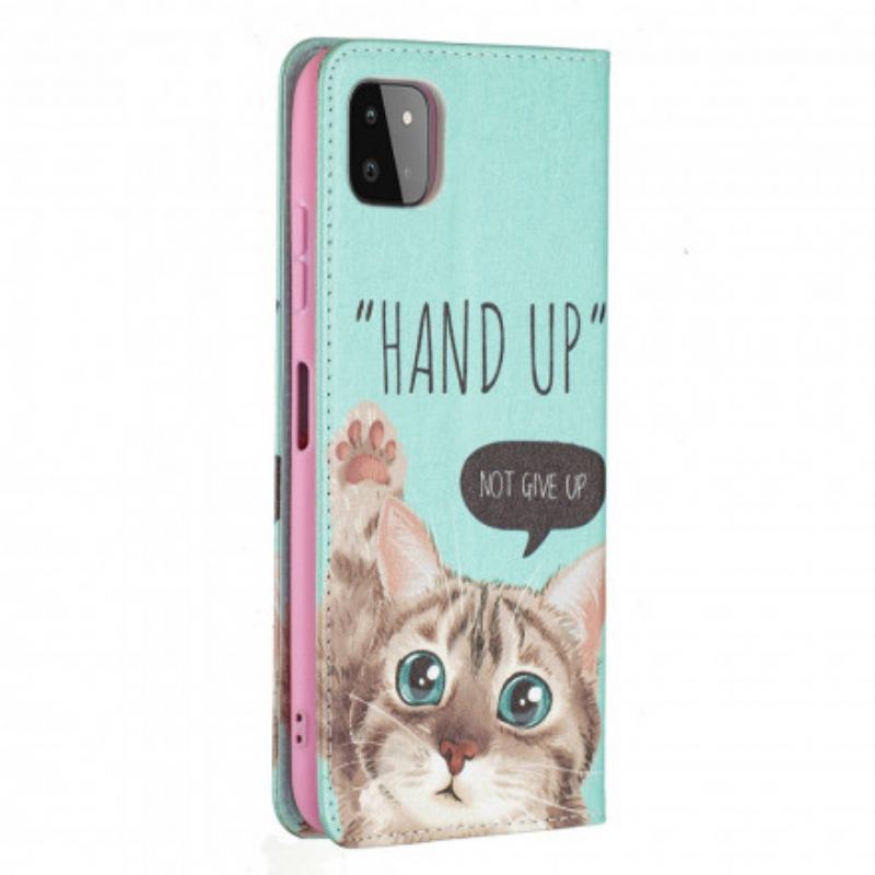 Cover Samsung Galaxy A22 5G Flip Cover Hånden Op