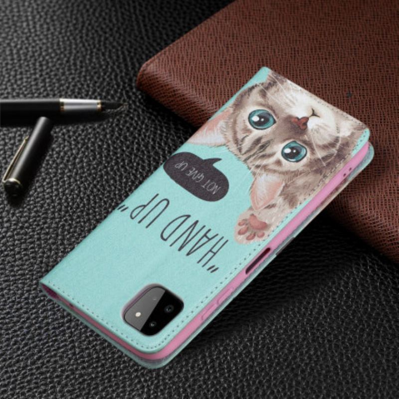 Cover Samsung Galaxy A22 5G Flip Cover Hånden Op