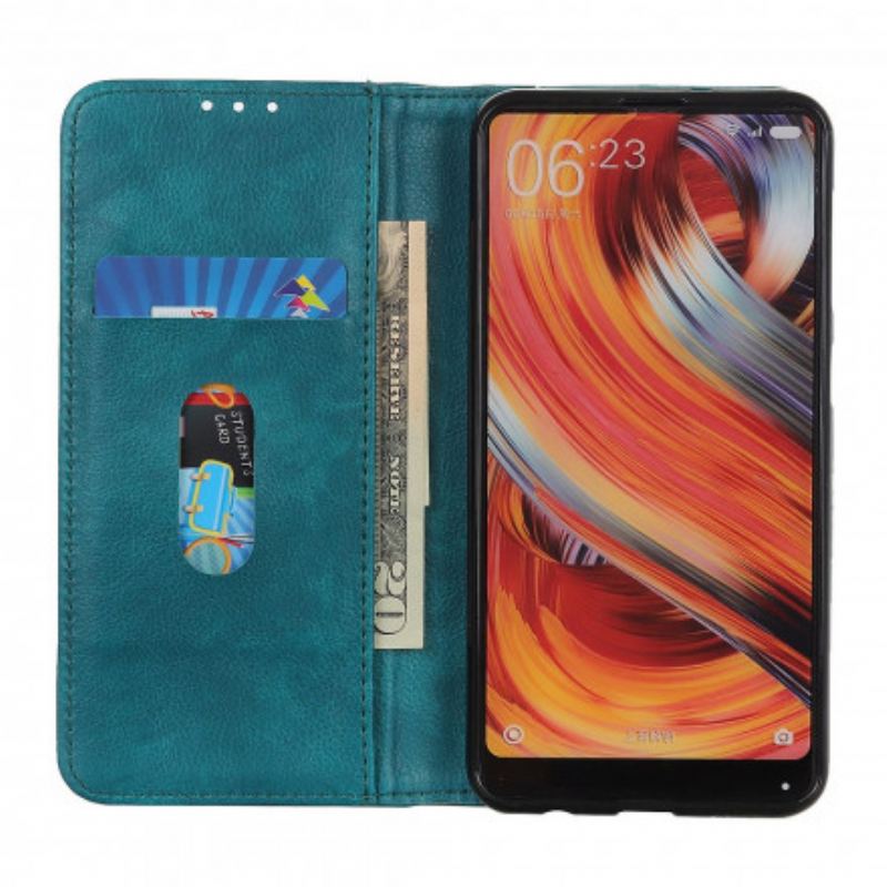Cover Samsung Galaxy A22 5G Flip Cover Litchi Split Læderversion