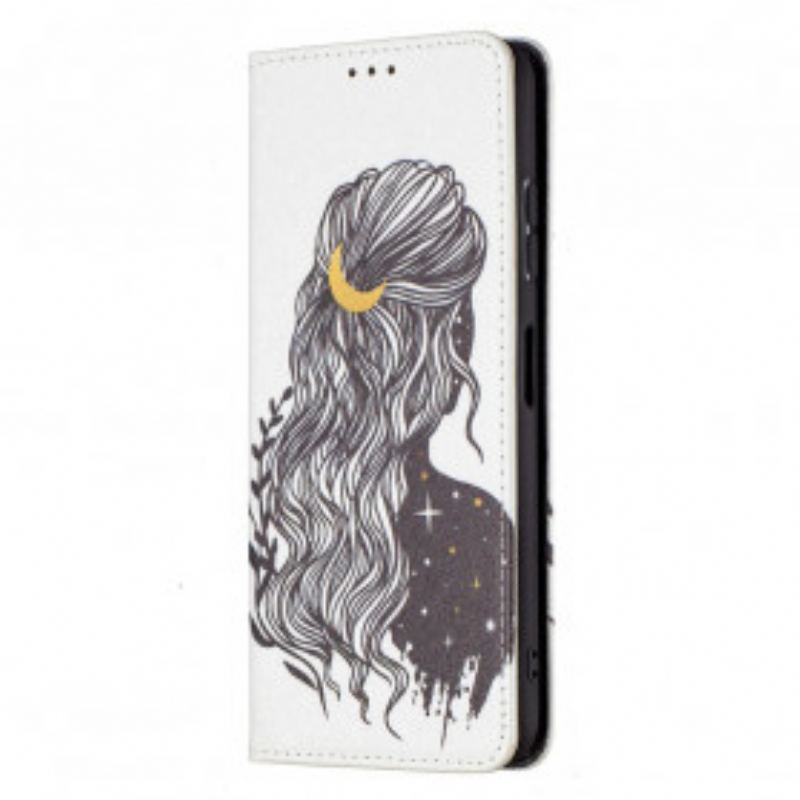 Cover Samsung Galaxy A22 5G Flip Cover Smuk Hår