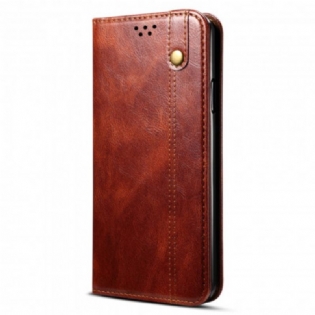 Cover Samsung Galaxy A22 5G Flip Cover Voksbehandlet Kunstlæder