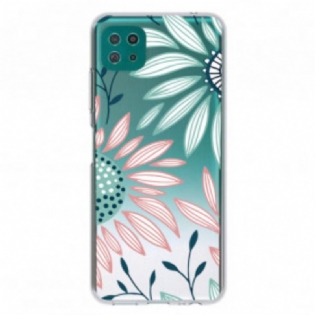 Cover Samsung Galaxy A22 5G Gennemsigtig En Blomst