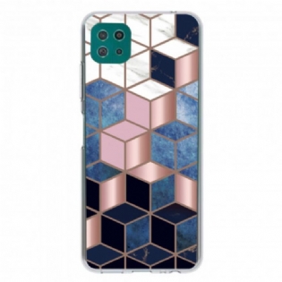 Cover Samsung Galaxy A22 5G Variabel Geometrisk Marmor