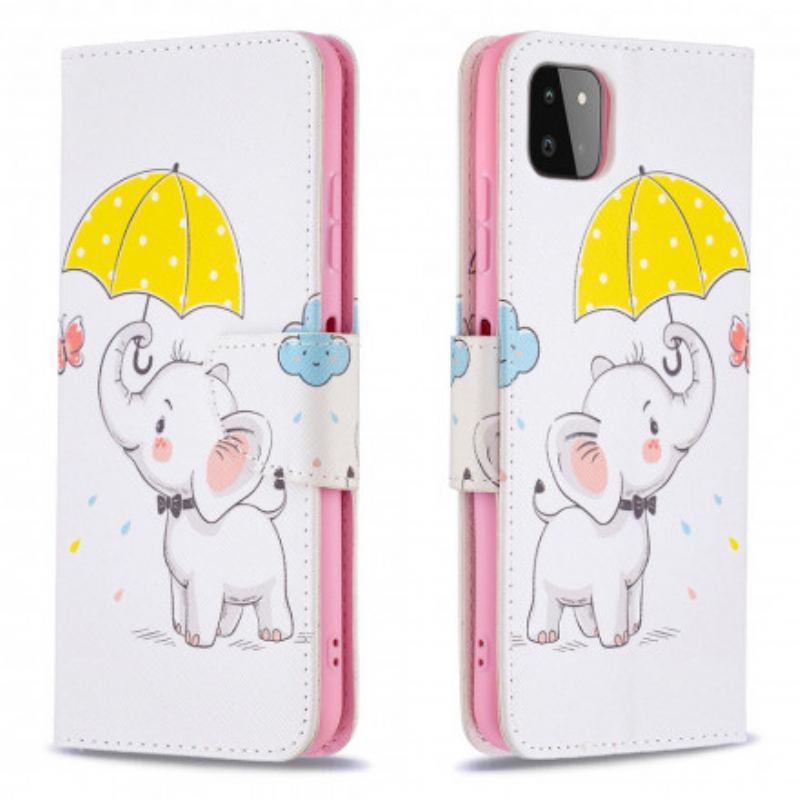 Flip Cover Samsung Galaxy A22 5G Baby Elefant