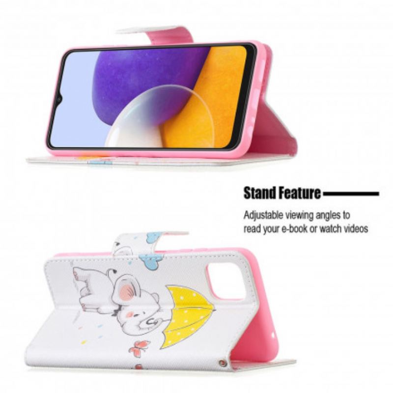 Flip Cover Samsung Galaxy A22 5G Baby Elefant