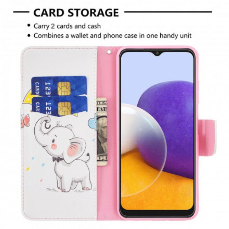 Flip Cover Samsung Galaxy A22 5G Baby Elefant