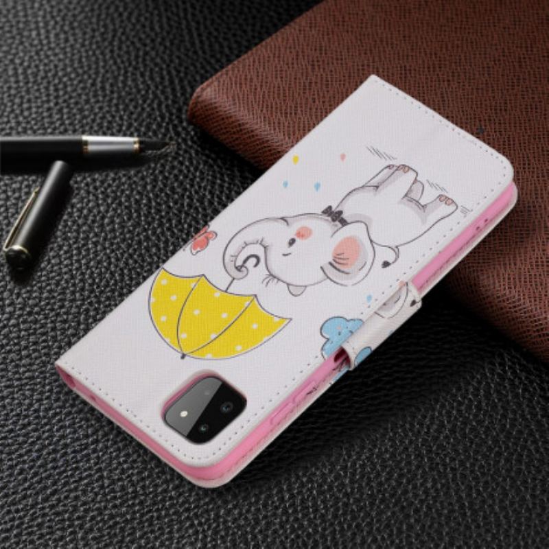 Flip Cover Samsung Galaxy A22 5G Baby Elefant