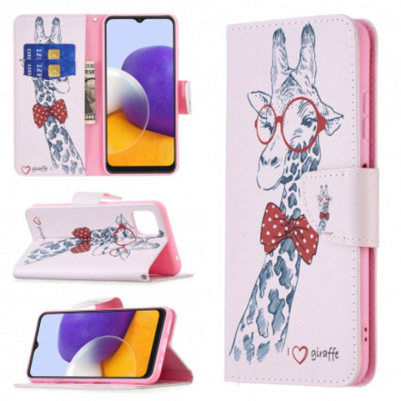 Flip Cover Samsung Galaxy A22 5G Brainy Giraf