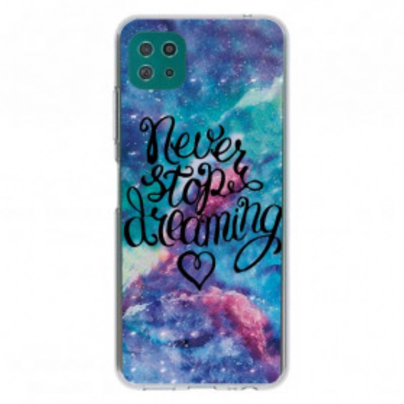 Mobilcover Samsung Galaxy A22 5G Stop Aldrig Med At Drømme