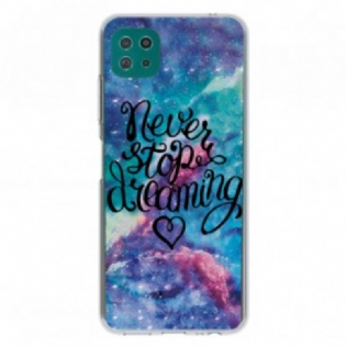 Mobilcover Samsung Galaxy A22 5G Stop Aldrig Med At Drømme