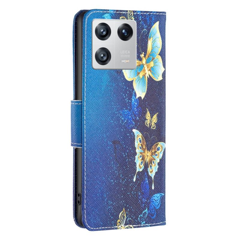 Flip Cover Xiaomi 13 Sommerfugle