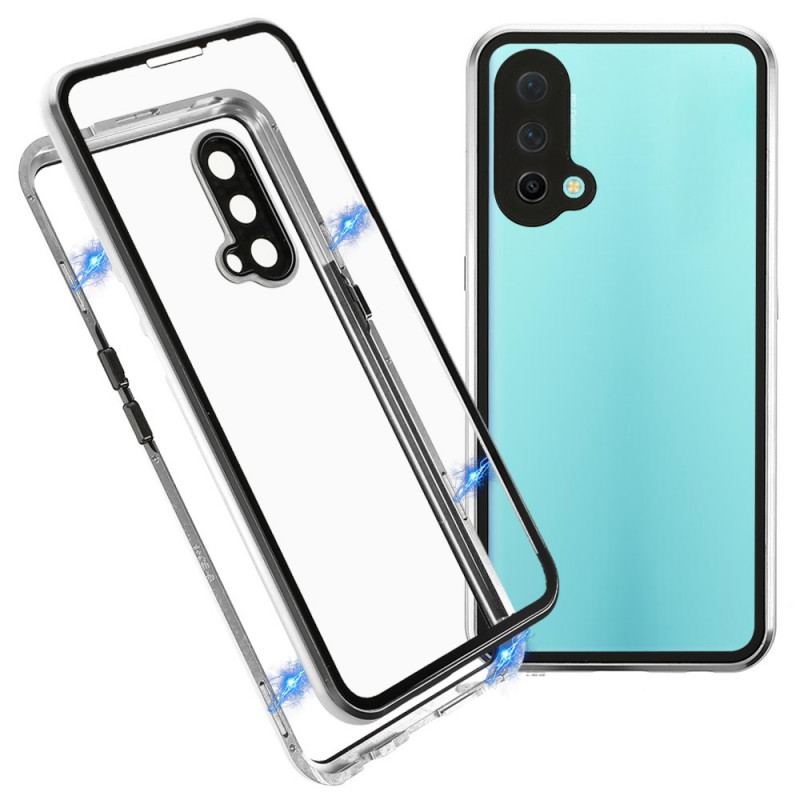 Cover OnePlus Nord CE 5G To Sider Magnetisk Hærdet Glas Og Metal